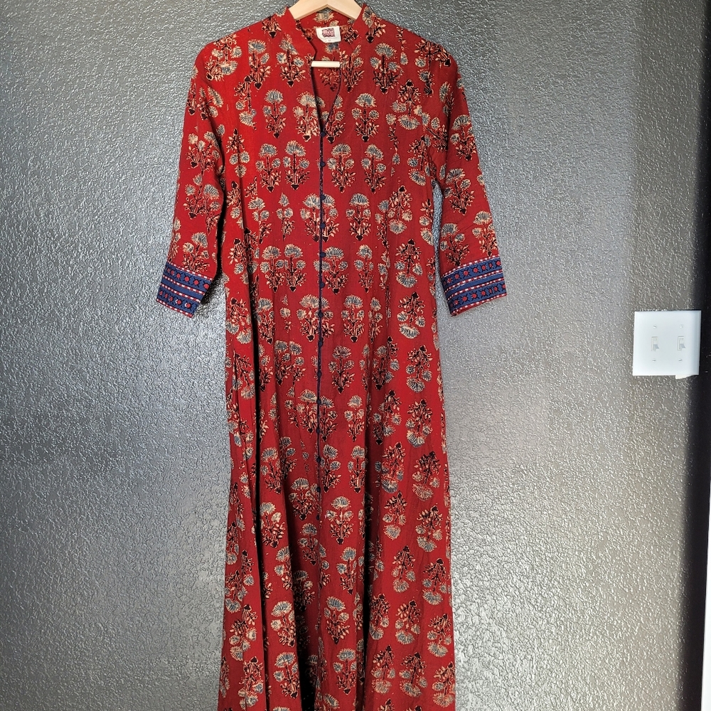 Rich Ajrakh A line kalidar kurta with flare